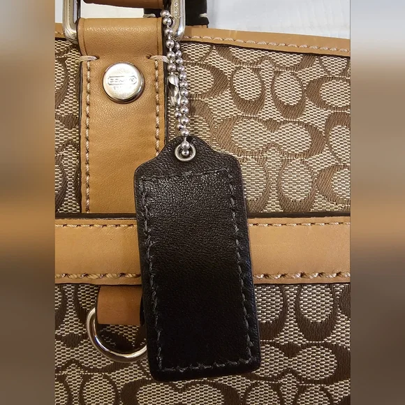 Coach EUC Signature Print Diaper Bag Work Tote 2 Way - Picture 7 of 14